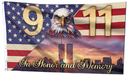 In Honor and Memory 911 Flag
