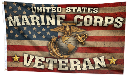 United States USMC Patriotic Military Flag