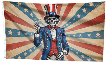 Uncle Sam Skeleton Flag