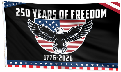 250 Years Patriotic Eagle Freedom Flag