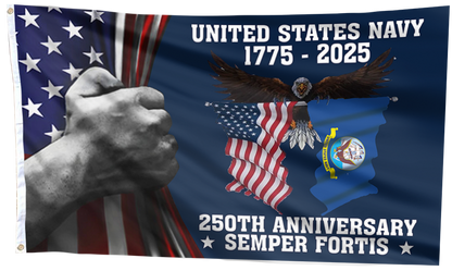 United States Navy 250 Years Anniversary 1775–2025 Flag