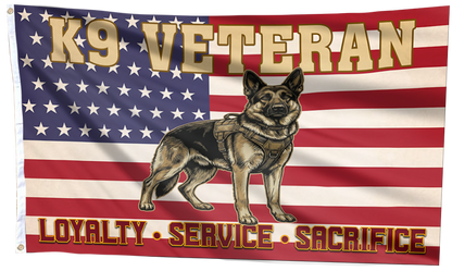 K9 Veteran Loyalty Service Sacrifice Flag
