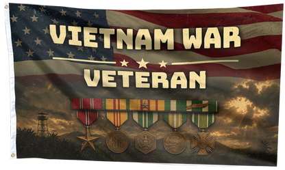 Vietnam War Veteran USA Flag