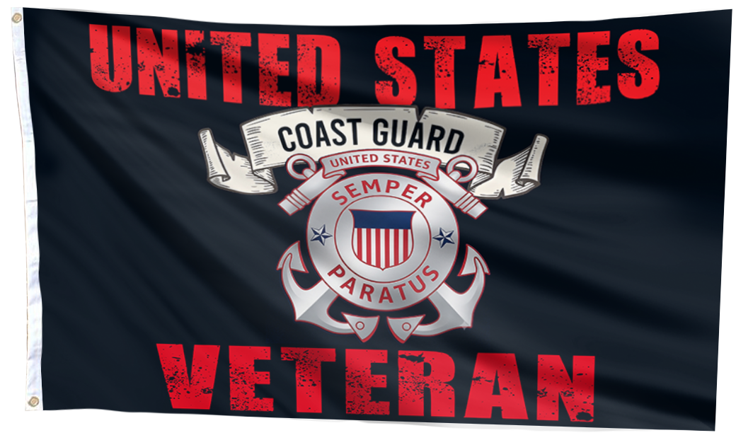 Semper Paratus Coast Guard Black Flag