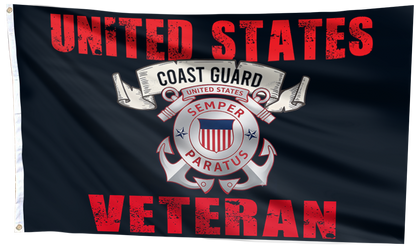 Semper Paratus Coast Guard Black Flag