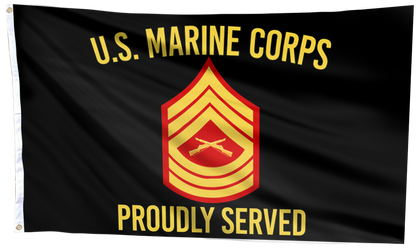 U.S. Marine Corps Proudly Served - Master Sergeant Flag