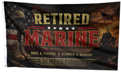 Retired Marine - Semper Fidelis Flag