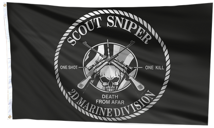 Scout Sniper 2D Marine Division Flag