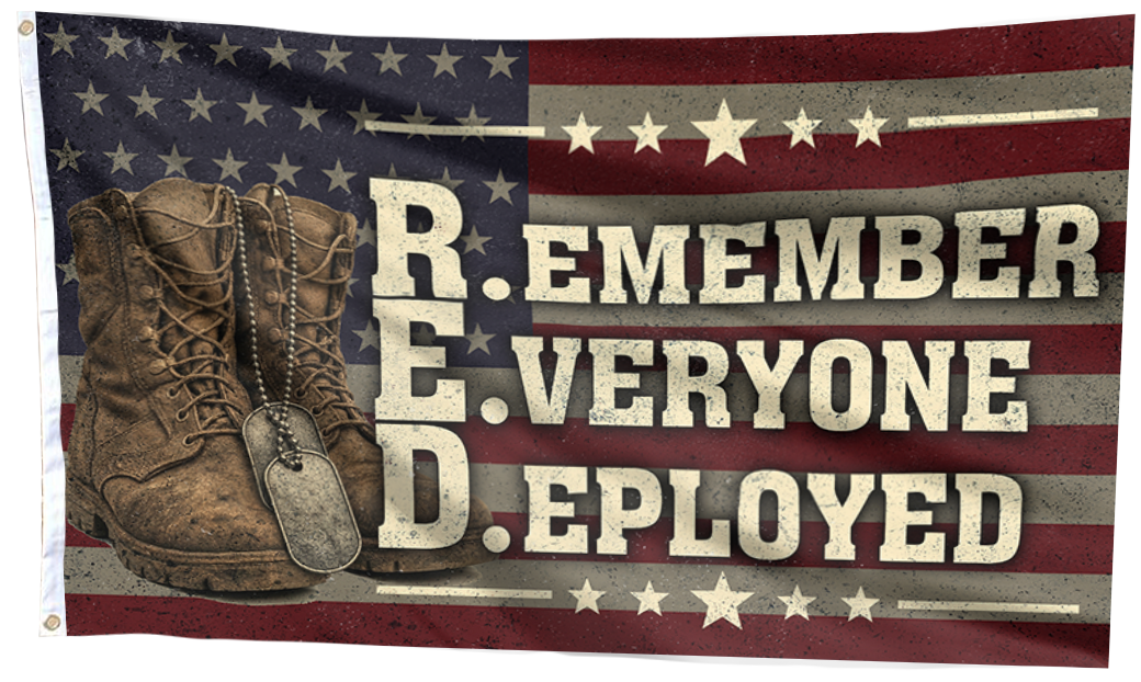 Remember Everyone Deployed USA Flag