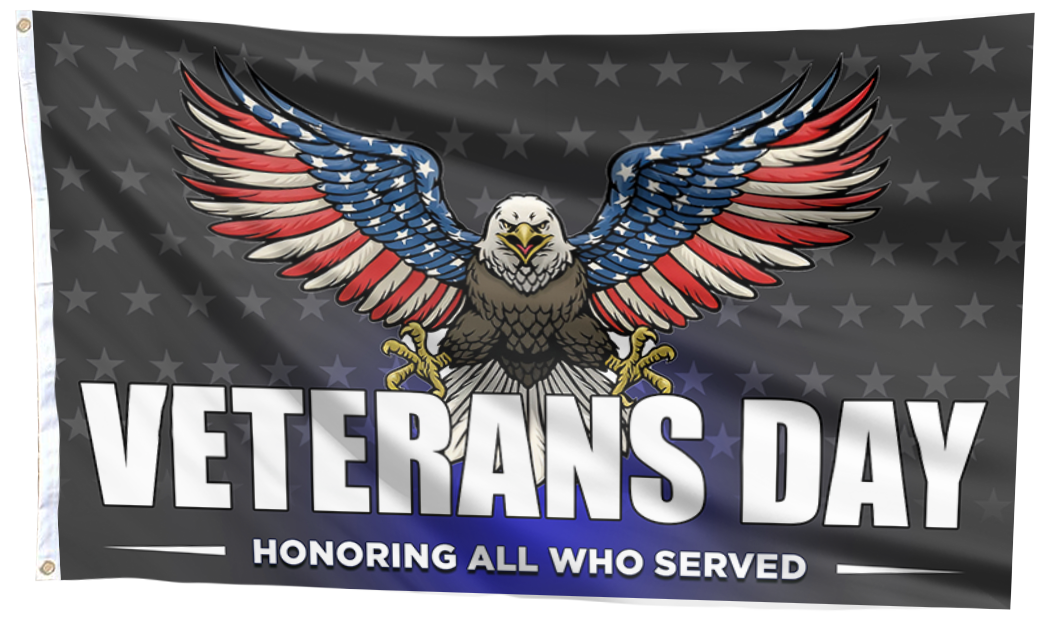 Veterans Day Eagle Flag