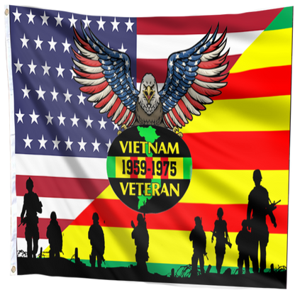 Vietnam Veteran Eagle Of Freedom Flag