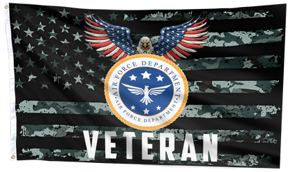 American Air Force Veteran – Patriotic Eagle Emblem Flag