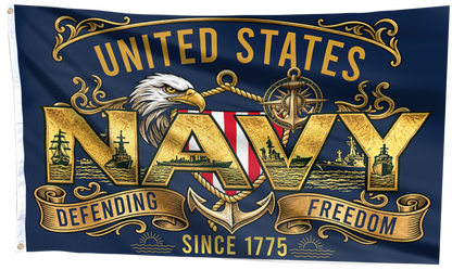 United States Navy Defending Freedom Flag