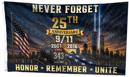 25th Anniversary - We Honor Remember Unite Flag