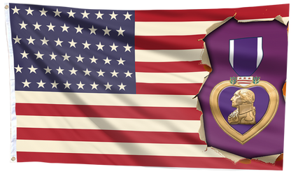 USA Purple Heart Flag