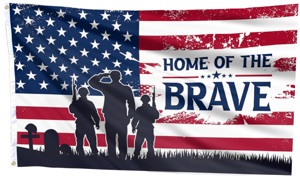 Home of the Brave USA Flag