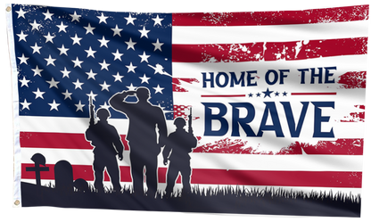 Home of the Brave USA Flag