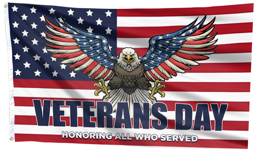 Veterans Day Eagle USA Flag