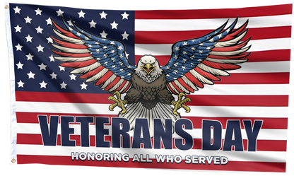 Veterans Day Eagle USA Flag