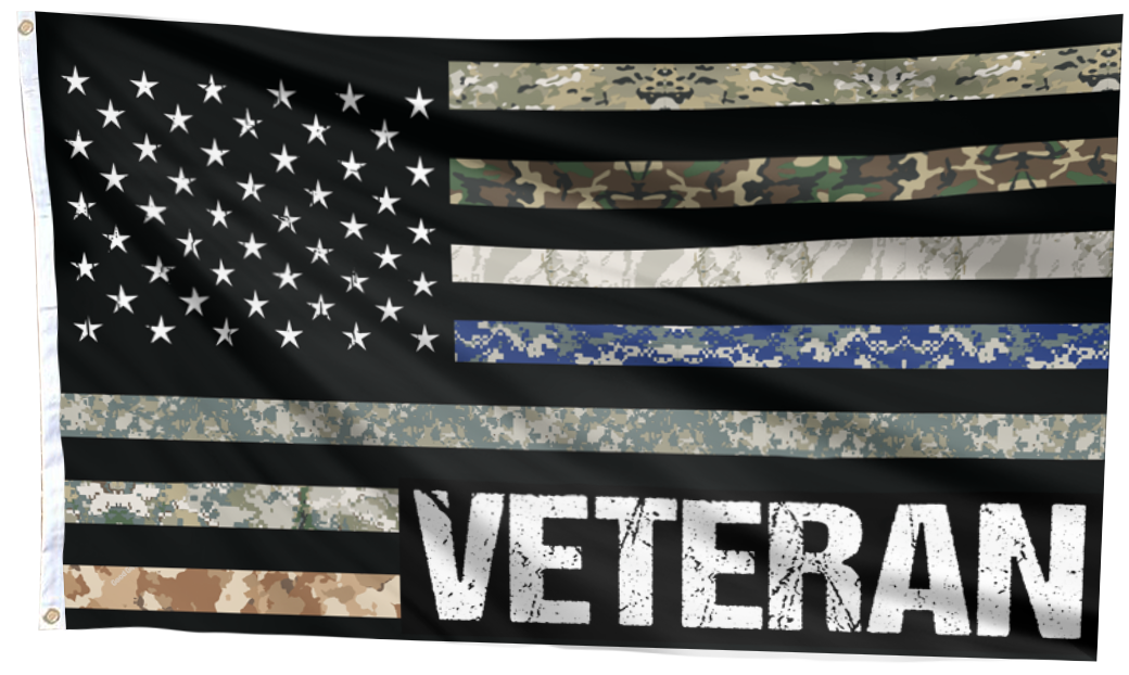 USA Veteran Flag - Military Branches Stripes Flag