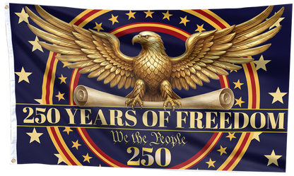 250 Years of Freedom Gold Flag