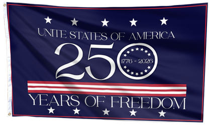 USA 250 Years Of Freedom Blue Flag