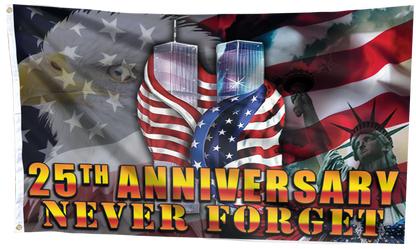 Never Forget 25th Anniversary Flag