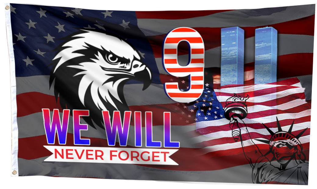 911 We Will Never Forget Eagle Flag
