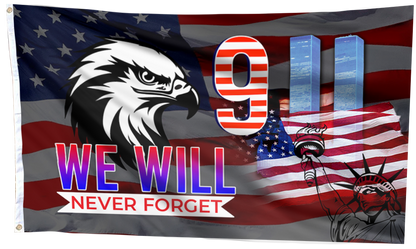 911 We Will Never Forget Eagle Flag