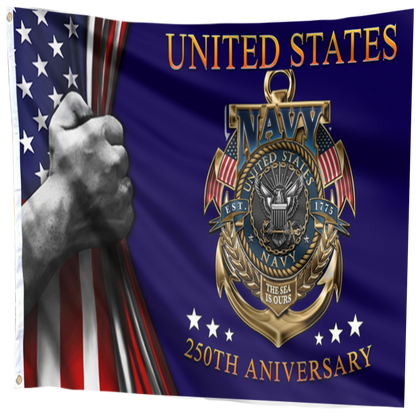 250th Anniversary US Navy Flag