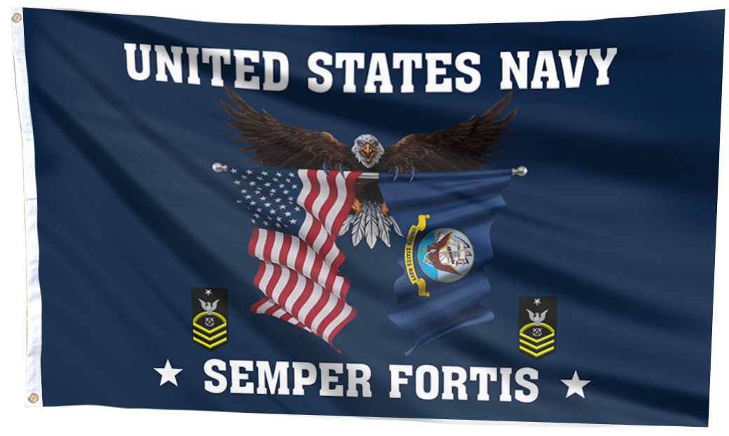 United States Navy Eagle Semper Fortis - Senior Chief Petty Officer Flag