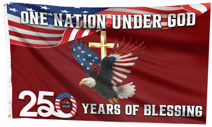 One Nation Under God - 250 Years USA Flag