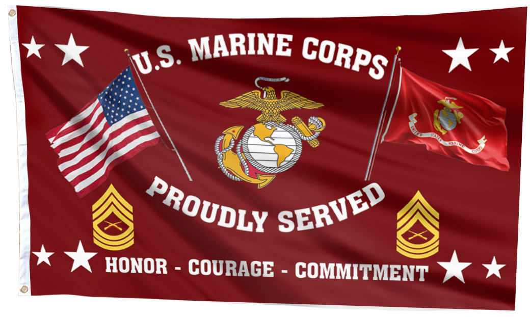 United States Marine Corps - Master Sergeant Flag