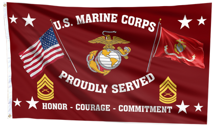 United States Marine Corps - Master Sergeant Flag