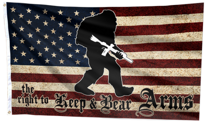 The Right To Keep and Bear Arms - Bigfoot USA Flag