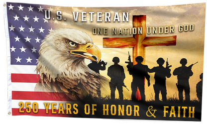 U.S. Veteran One Nation Under God Flag
