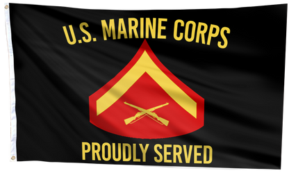 U.S. Marine Corps Proudly Served - Lance Corporal Flag