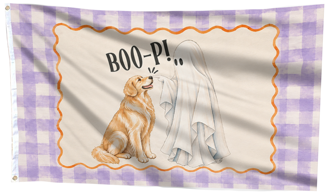 Dog Breeds BOO-P Halloween Flag