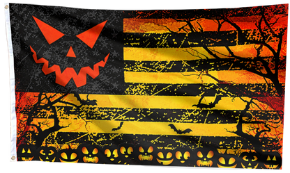 Scary Halloween Pumpkin Flag