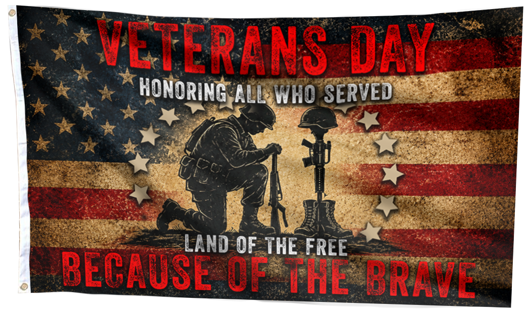 Land of the Free - Veterans Day Flag