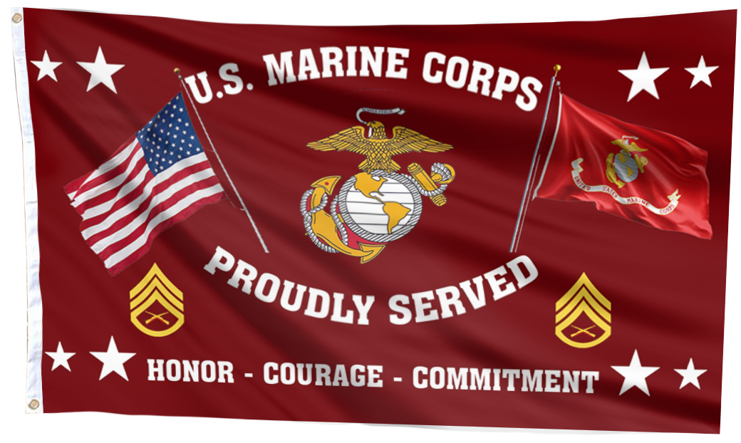 United States Marine Corps - Staff Sergeant Flag