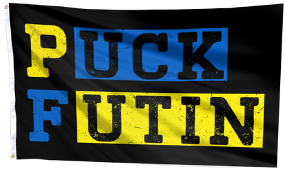 Support Ukraine Puck Futin Flag