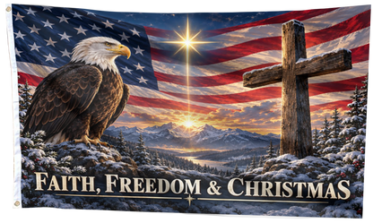 Faith Freedom & Christmas Flag