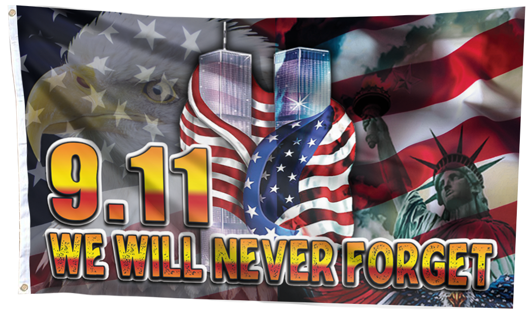 Liberty - 9.11 - We Will Never Forget Flag