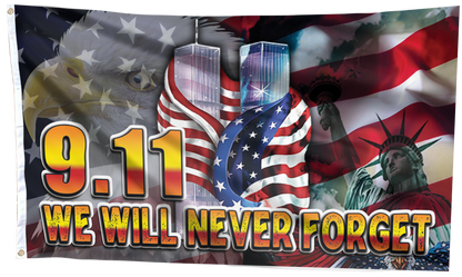 Liberty - 9.11 - We Will Never Forget Flag