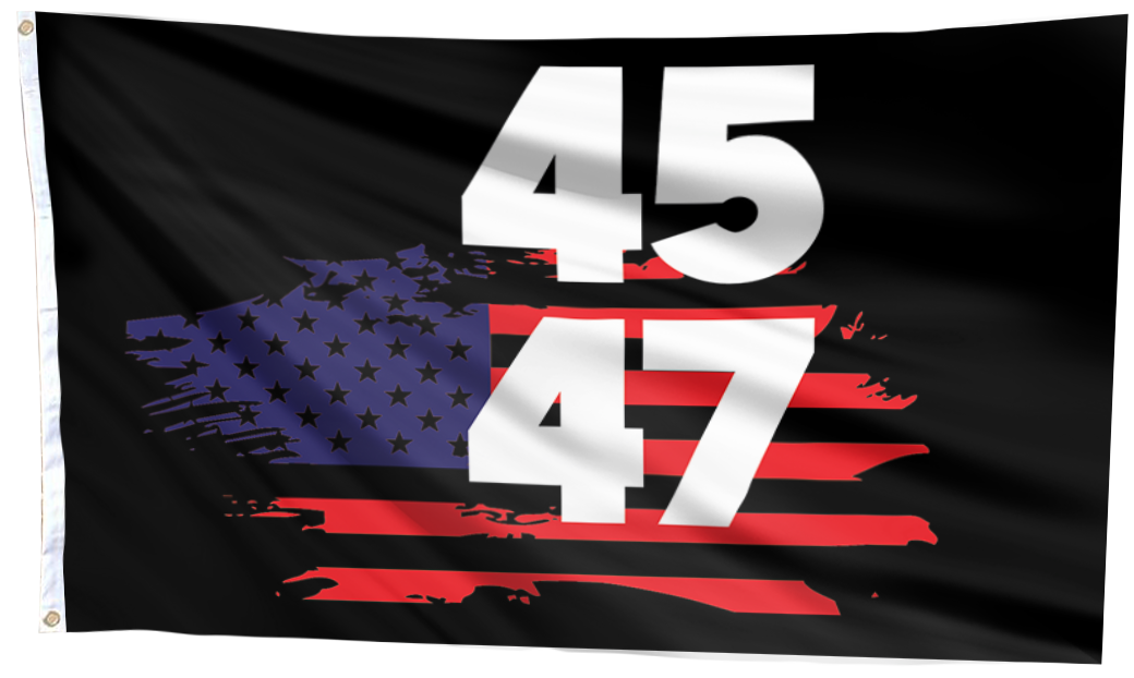 45 47 Trump USA Vintage Flag
