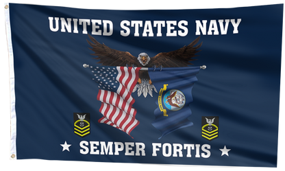 United States Navy Eagle Semper Fortis - Chief Petty Officer Flag