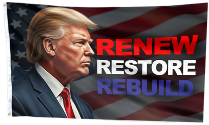 Trump Renew Restore Rebuild Flag