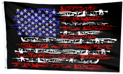 2nd Amendment - Guns Inspired USA Flag