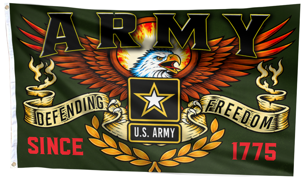 Army Defending Freedom Since 1775 Flag